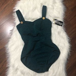 🌻SOLD🌻 Vintage // green swimsuit NWT size 12